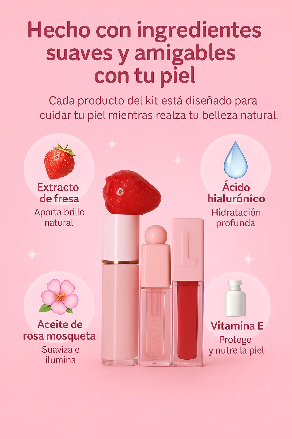 💖KIT “Natural Glow” 5 Productos (A Prueba de Agua)