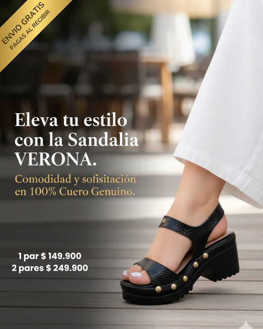 Sandalias VERONA cuero genuino 100%