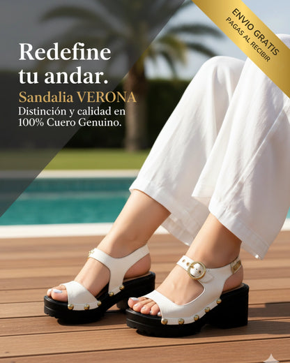 Sandalias VERONA cuero genuino 100%