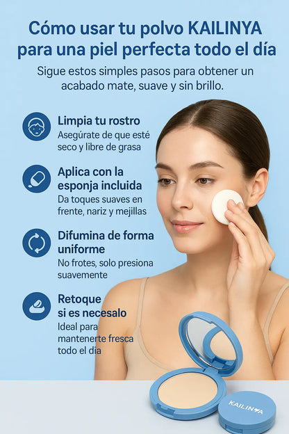 💖KAILINYA – Polvo compacto con colágeno de larga duración