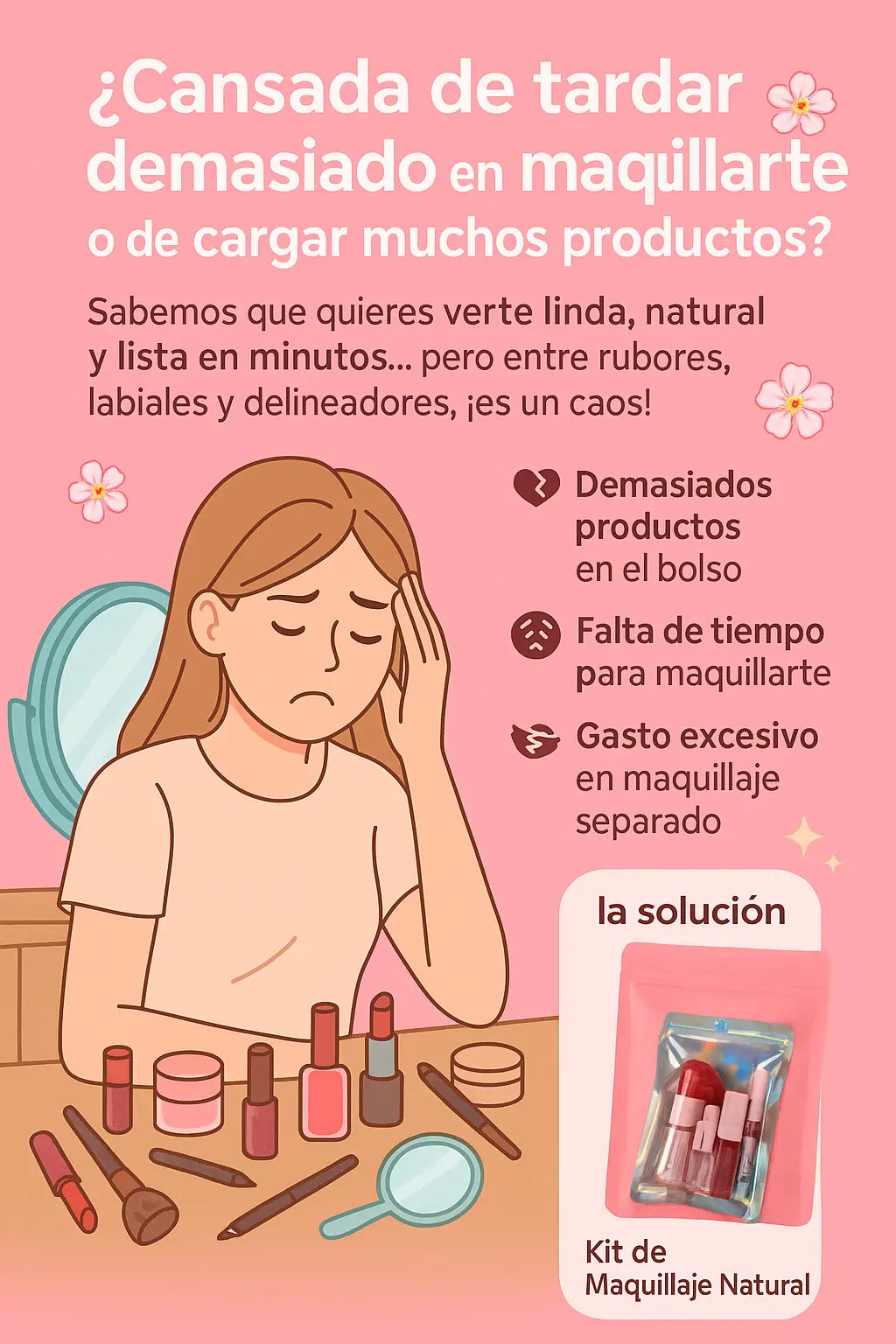 💖KIT “Natural Glow” 5 Productos (A Prueba de Agua)