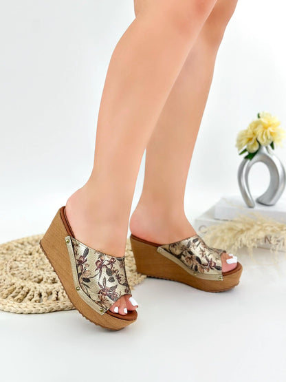 Sandalias ortopédicas de cuero corcho – livianas y elegantes