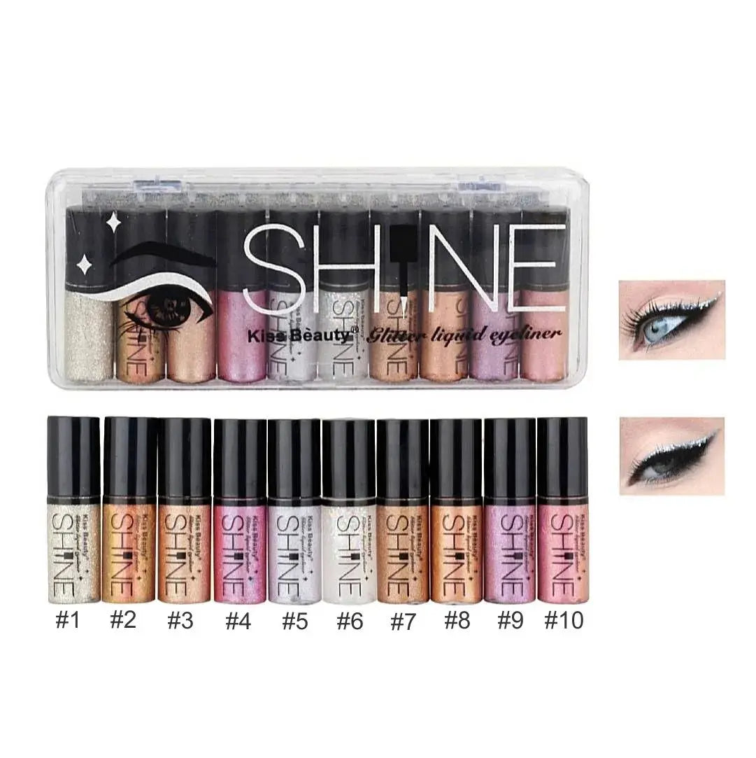 ✨Delineador glitter - KIT x 5 a prueba de agua